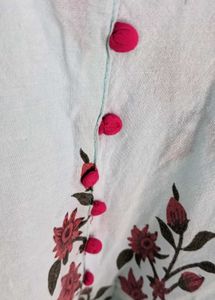 ✨Light Blue Floral Print Kurta✨