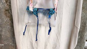 I. Blue Lace Garter Belt