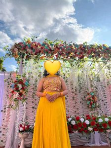 Yellow Embroidered Lehenga Choli Set