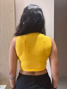 Yellow Charmander Cropped Tank Top