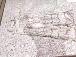 elegant 3 pc dress with beautiful thread wark