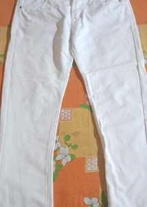 Classic White Denim Jeans