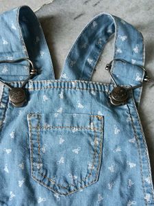 Baby Denim Overalls with Cute Print