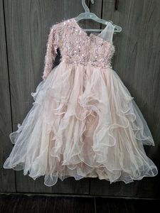 Elegant Pink Tulle Party Dress