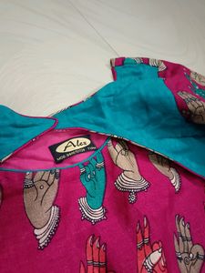 New Pink Top With Hand Print