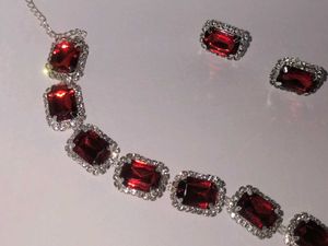Combo|| Emerald and Red Necklace Set