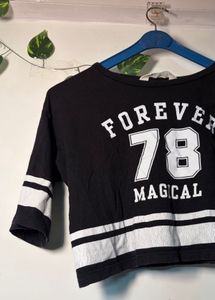 Casual Black H&amp;M Cropped Top