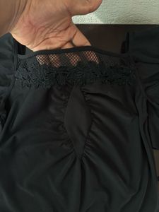 Chic Black Ruffle Top