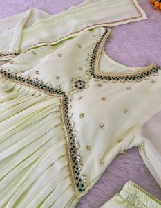 New Party Wear Gown, Dupatta and Pant