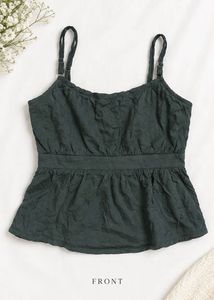 Stylish Dark Green Spaghetti Strap Top