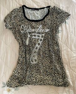 Leopard Print Ripped T-Shirt