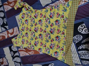 Bright Floral Yellow Tunic Top