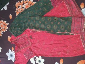 Red Anarkali Kurta