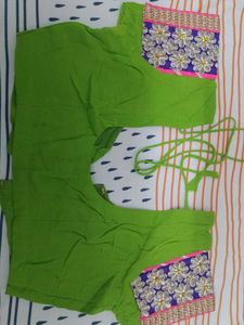 Designer Embroidered Green Saree