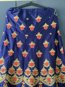 Embroidered Blue Lehenga Skirt