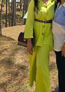 Lime Green Button-Up Tunic