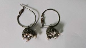 Oxidized Jhumka Earrings