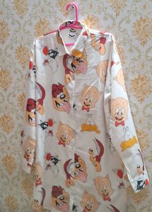 cartoon white long shirt