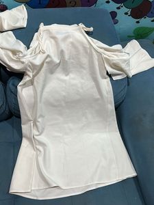 White Cold Shoulder Blouse