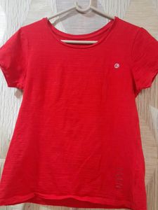 Top MEDIUM size🔥Ladies  Red  Cotton Lycra  To