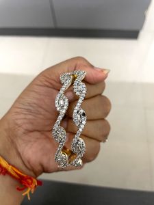 American Diamond Wave Bangles