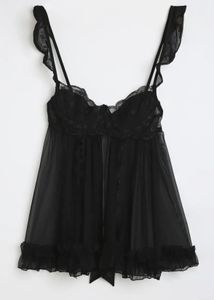 Sheer Black Lingerie Babydoll