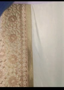 Heavy Punjabi White Dupatta