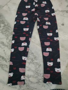 Girl Cute Bear Print Leggingsfor 6 to 8 years