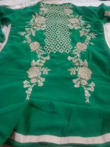 Green Embroidered Salwar Kameez
