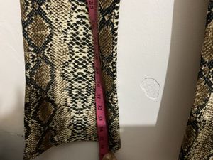 Shein Snakeskin Print Bell Bottom Pants