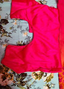 Beautiful Pink &amp; Orange Embroidered Saree