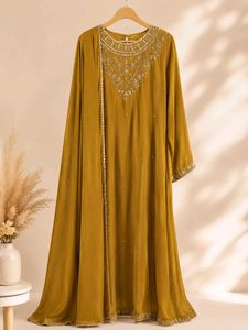 Embellished Mustard Kurta with Dupatta