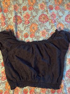 Eyelet Off-Shoulder Top