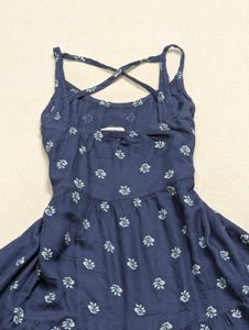 Floral Mini Dress 🌸 Cross-Back Straps