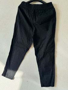 Zudio Black Cotton Pant - L