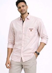 Men's Pink Casual Shirt