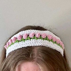 Crocheted Tulip Headband