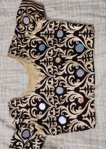Partywear Heavily Embellished Blouse (Maroon)