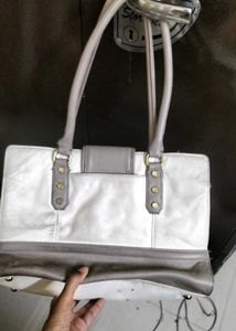 Gray &amp; White  Bag
