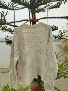Beige Knit Cardigan