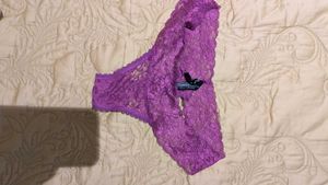 Purple Lace Thong Panty