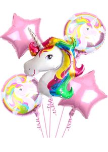 Unicorn Theme Birthday Balloon  5Pcs in 1 set