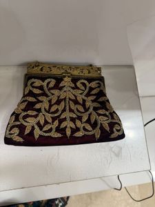 Embroidered Velvet Clutch
