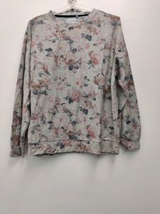 Womens Floral Print Sweat Shirt With Jeans...
