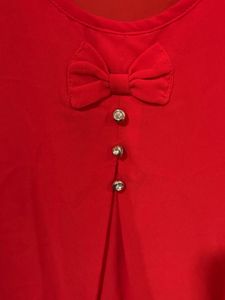 Red Bow Blouse