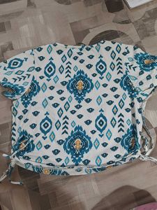 Boho Print Tie-Side T-Shirt