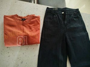 Orange "Portugal 81" Sweatshirt &amp; Black Jeans