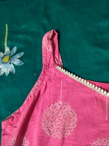 Cute Pink Dandelion Print Dress