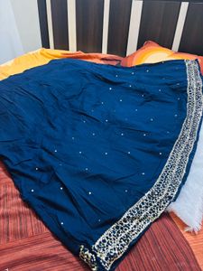 Elegant Blue Embellished Lehenga Choli