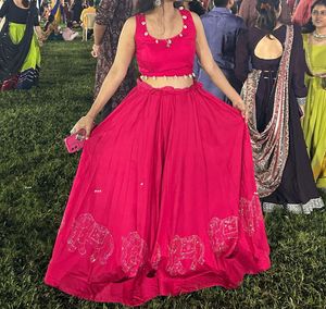 Vibrant Pink Lehenga Choli Set